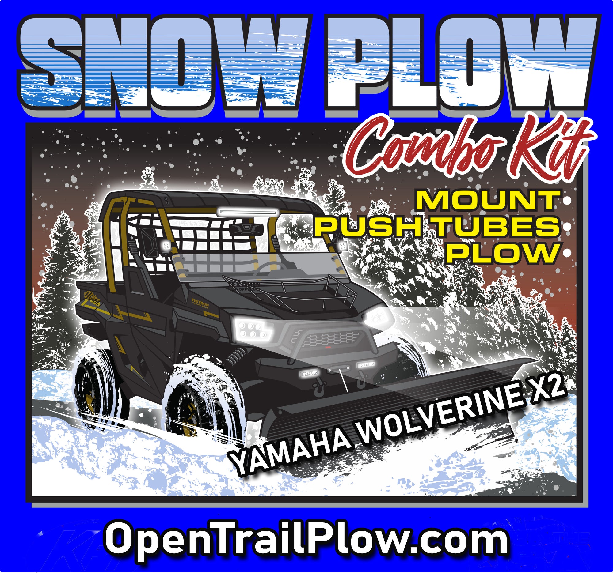 Snow Plow Packages for Yamaha ATV Models (Select Plow Blade, Plow Mount, &  Winch Options)