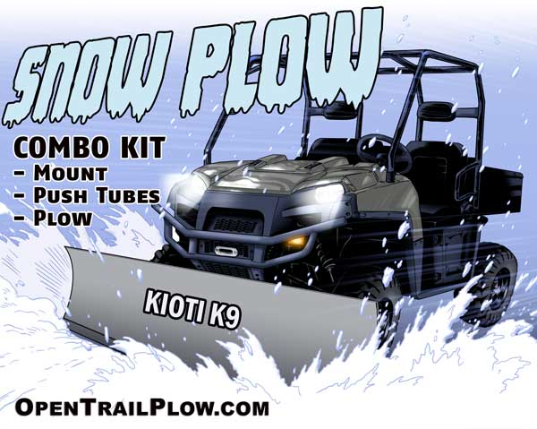 Snow plow kit for Kioti K9