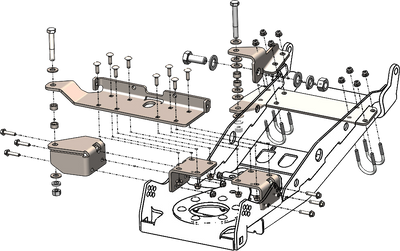 KFI Hydraulic Actuator Turning Kit for UTV Plows