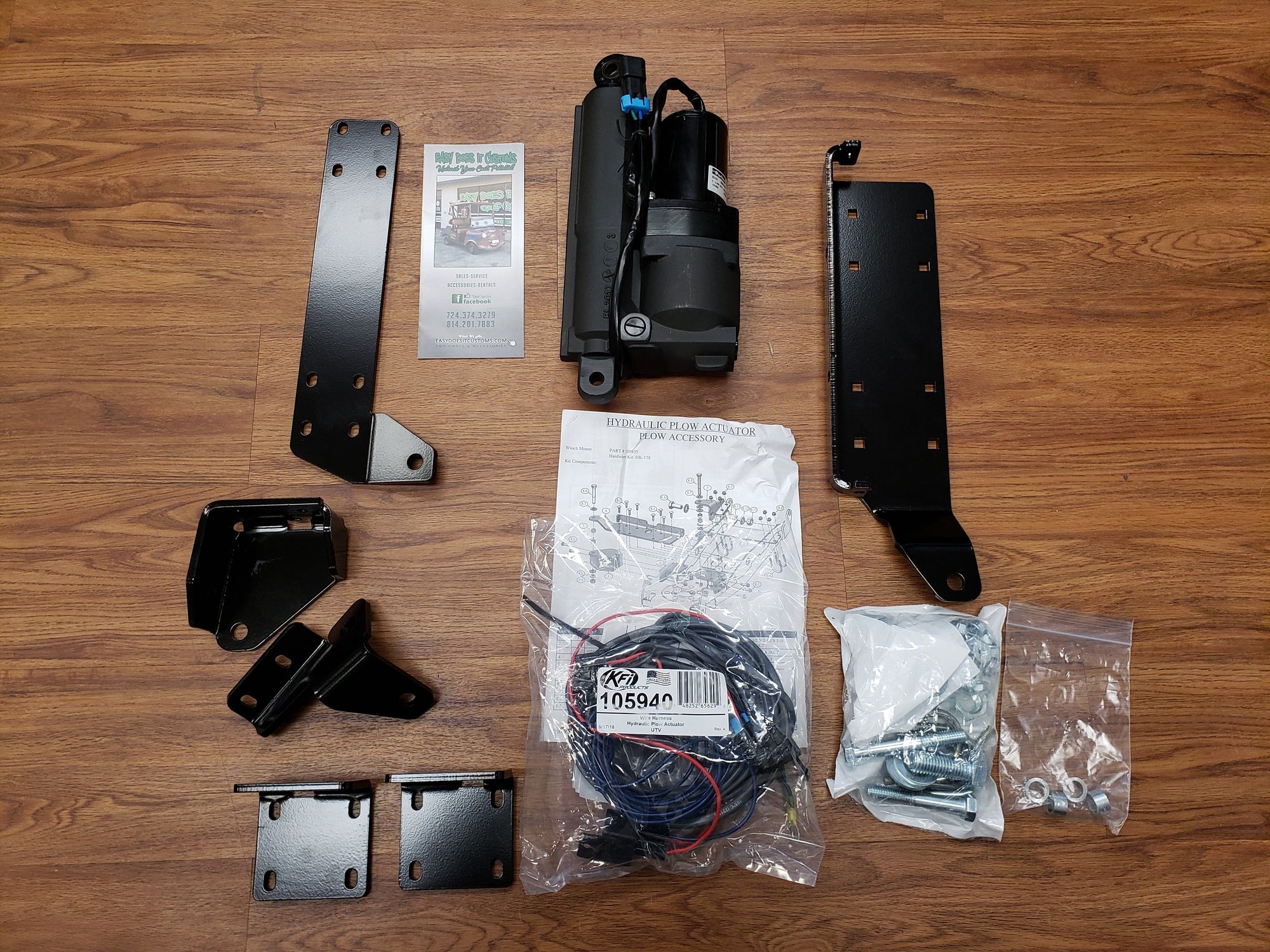 KFI Hydraulic Actuator Turning Kit for UTV Plows