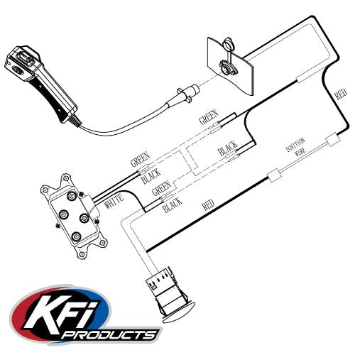 New Style KFI Winch Dash Rocker Switch KIT